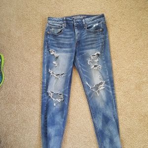 Ripped boyfriend jeans